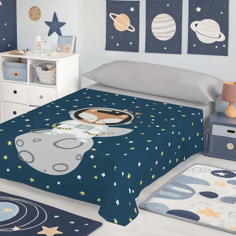 JUEGO SÁBANAS ESTAMPADAS INFANTIL NEIL 100% ALGODÓN