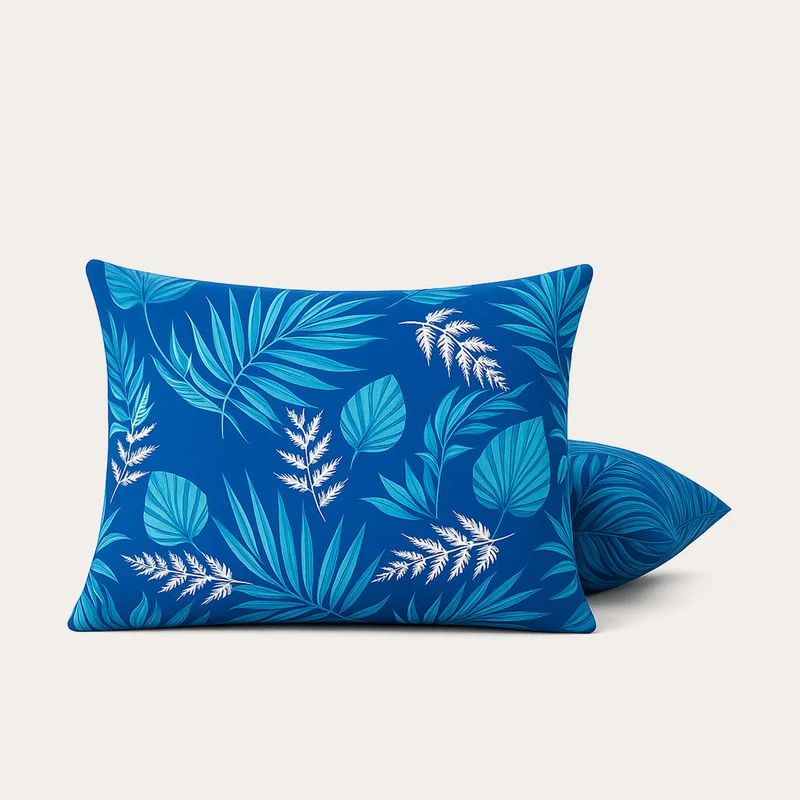 Kussenslopen | Original Prints | Blue Leaves | Set van 2