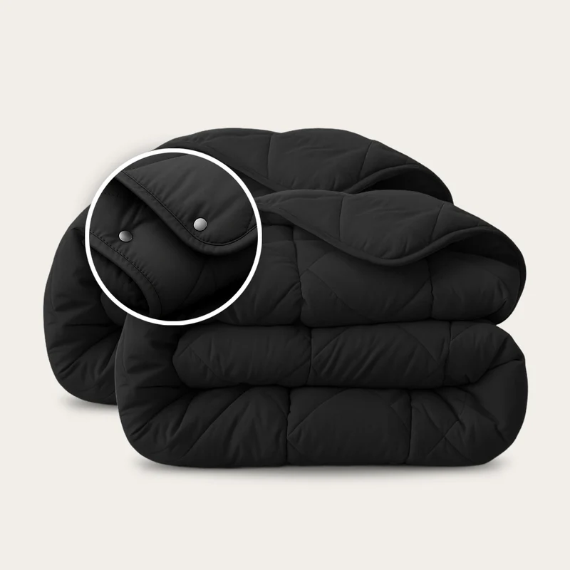 4-Seizoenen Dekbed | Black | Afstelbaar