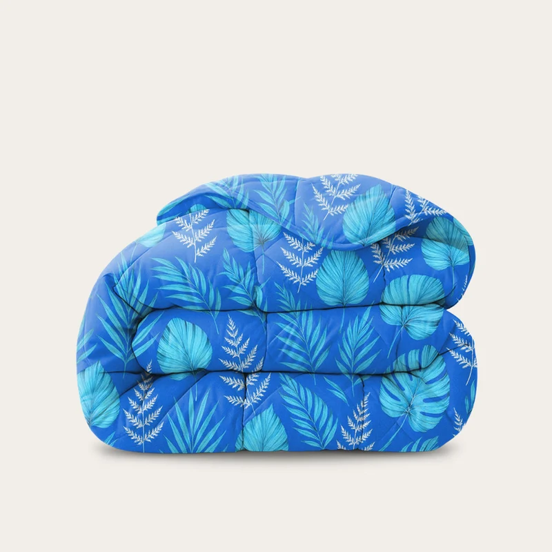Wasbaar All Season Dekbed | Original Prints | Blue Leaves